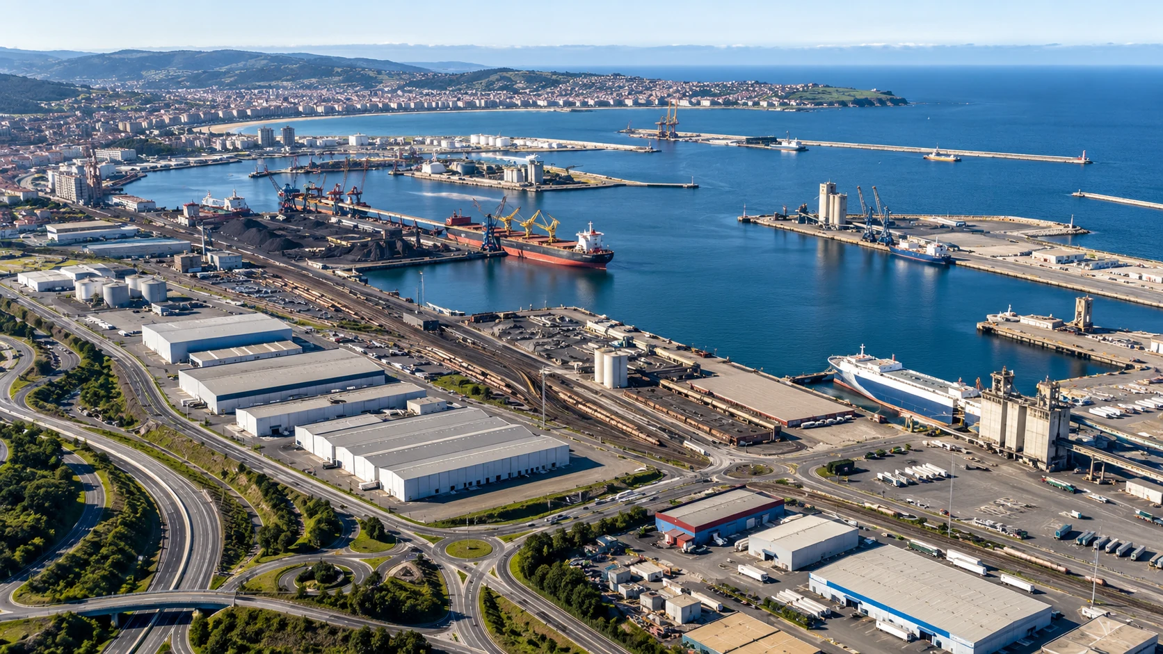 El mapa logístico de Gijón, en cuatro piezas