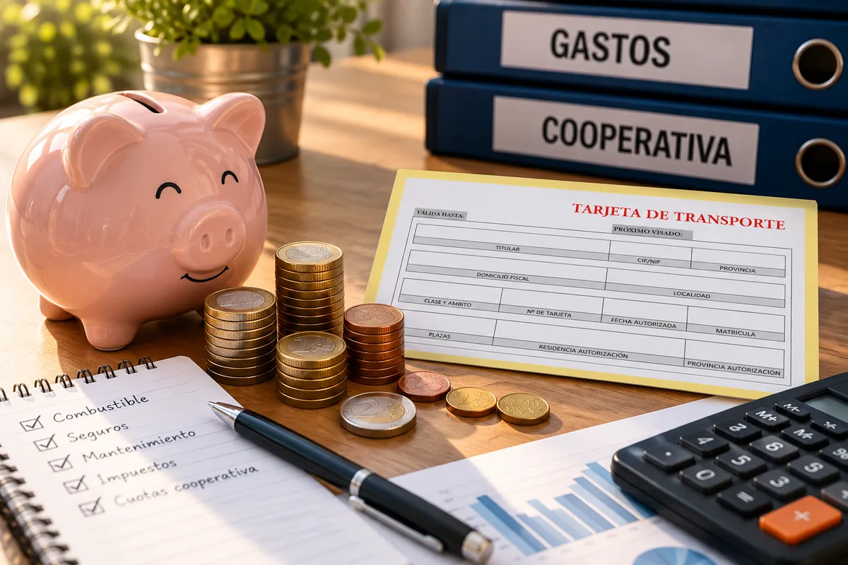 Hucha de ahorro y tarjeta de transporte, reducir costes con una cooperativa