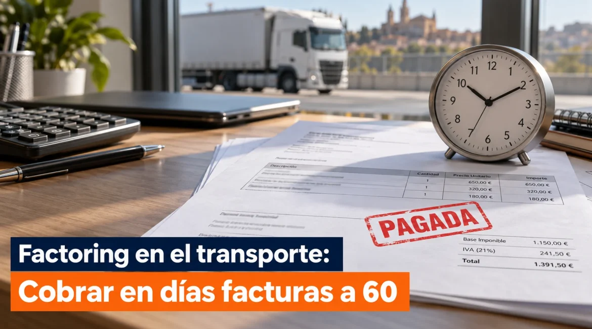 Factoring en el transporte: cobrar en días facturas a 60