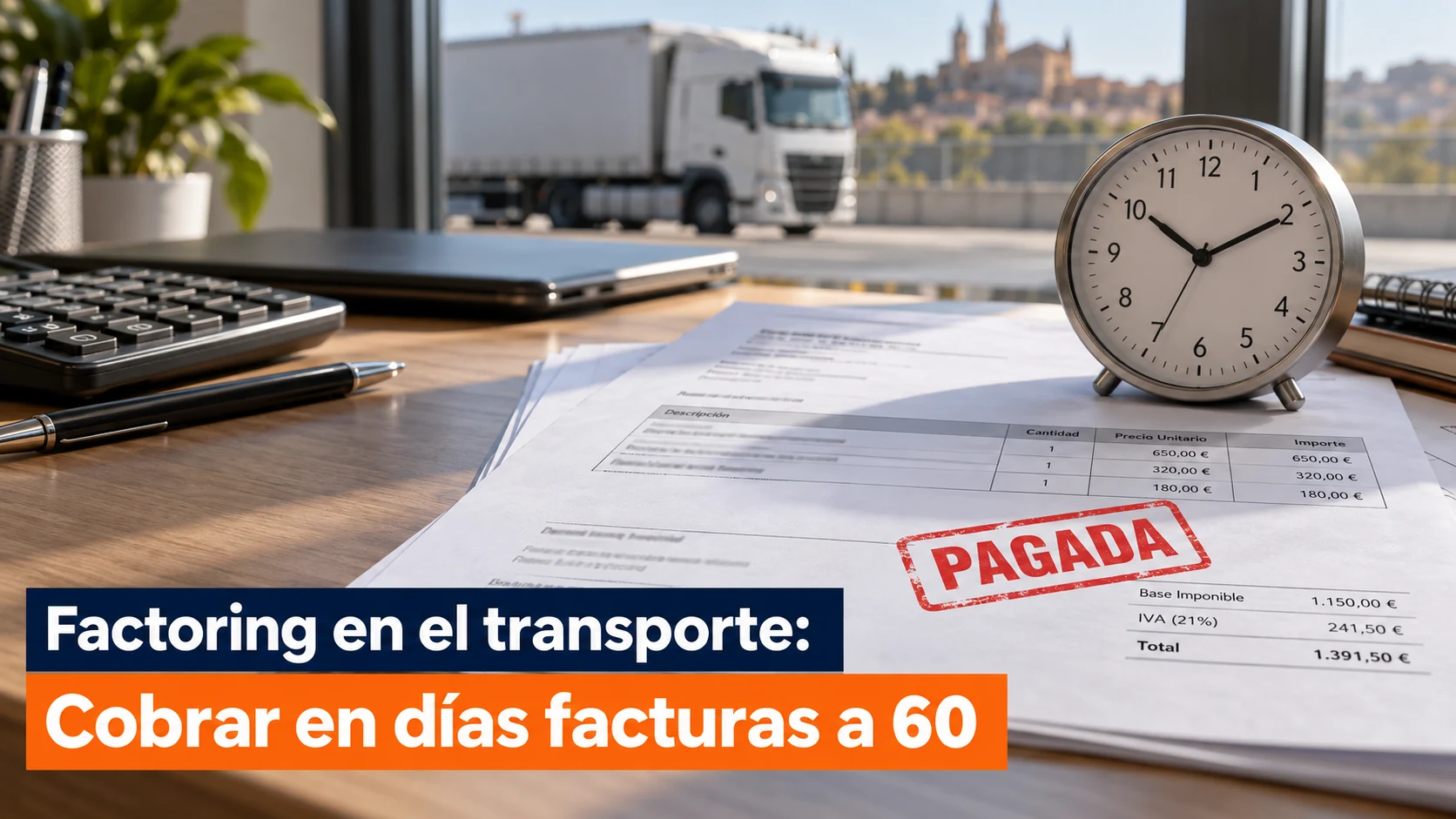 Factoring en el transporte: cobrar en días facturas a 60