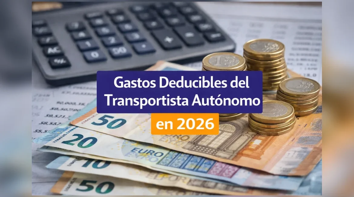 Gastos deducibles del transportista autónomo en 2026: calculadora, euros y documentos fiscales