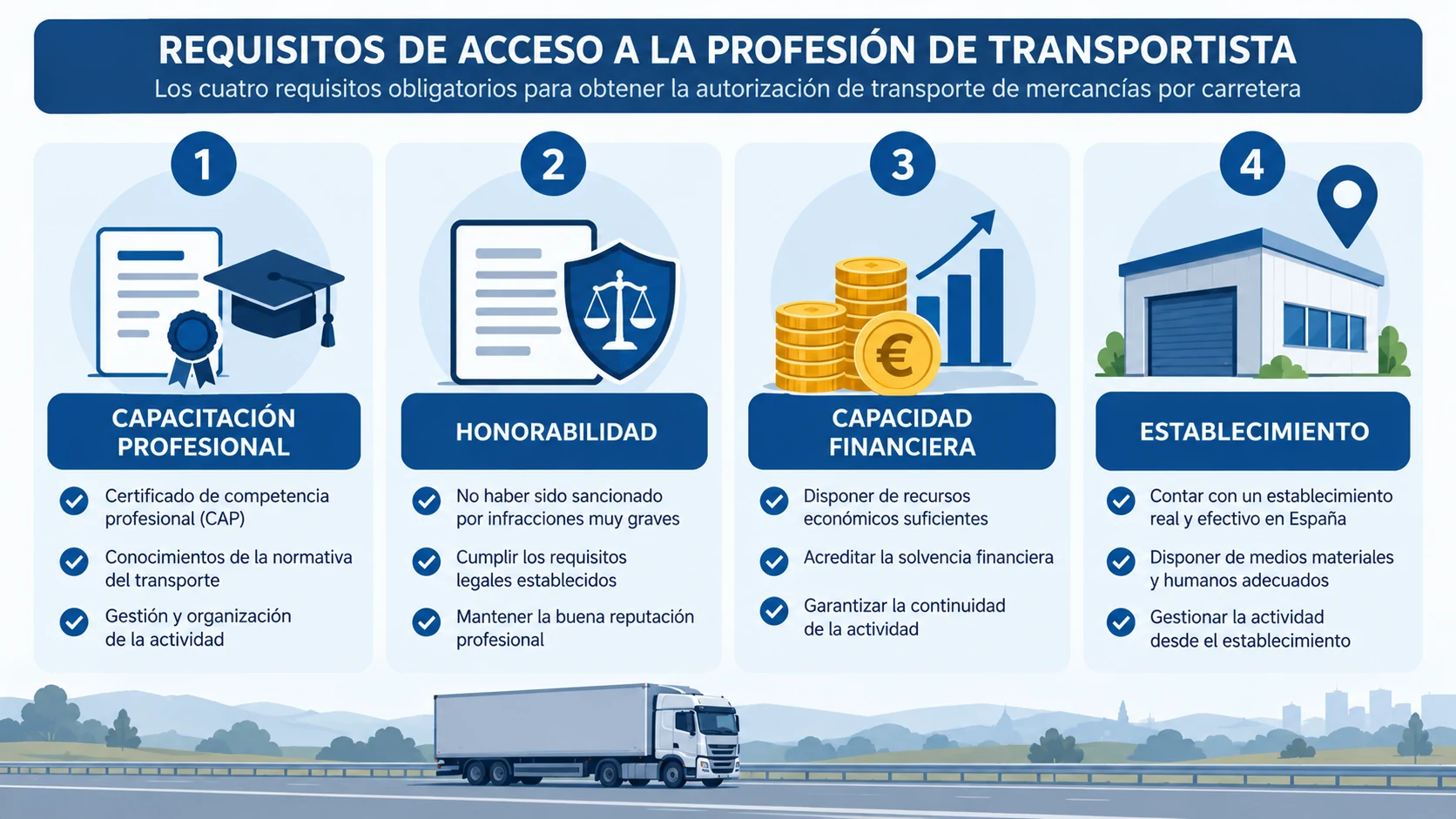 Los cuatro pilares del acceso a la profesión