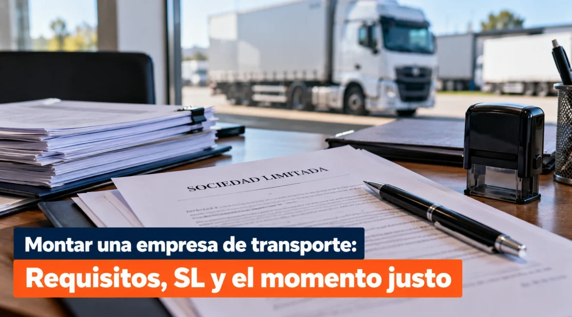 Montar una empresa de transporte: requisitos, SL y el momento justo