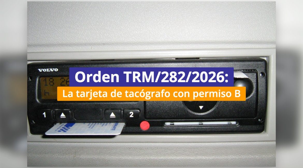 Tacógrafo digital con la tarjeta de conductor insertada