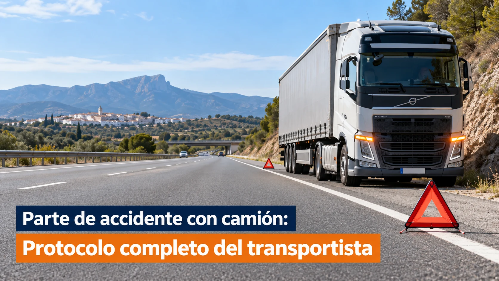 Parte de accidente con camión: protocolo completo del transportista