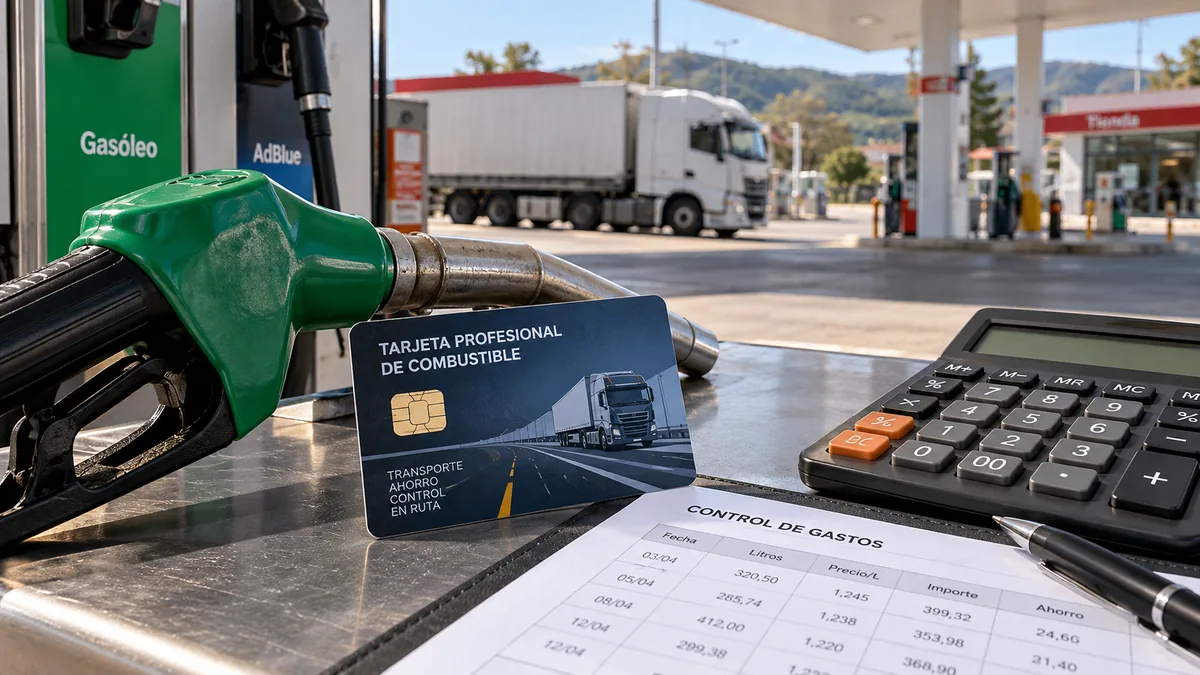Tarjeta profesional de combustible para reducir el gasto de gasoil