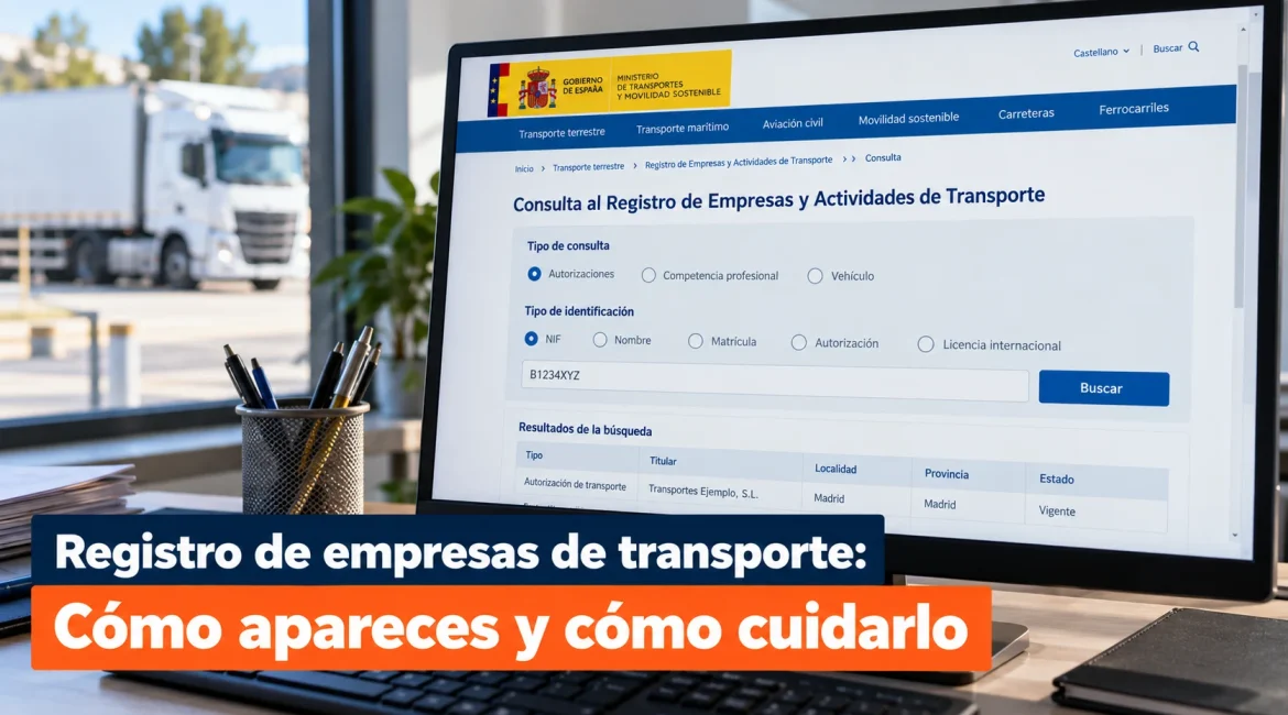 Registro de empresas de transporte: cómo apareces y cómo cuidarlo