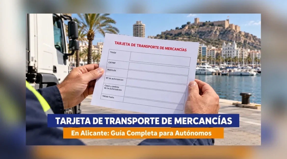 Tarjeta de transporte de mercancías en Alicante