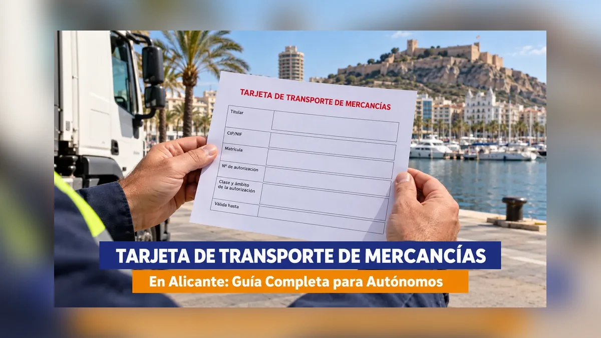 Tarjeta de transporte de mercancías en Alicante