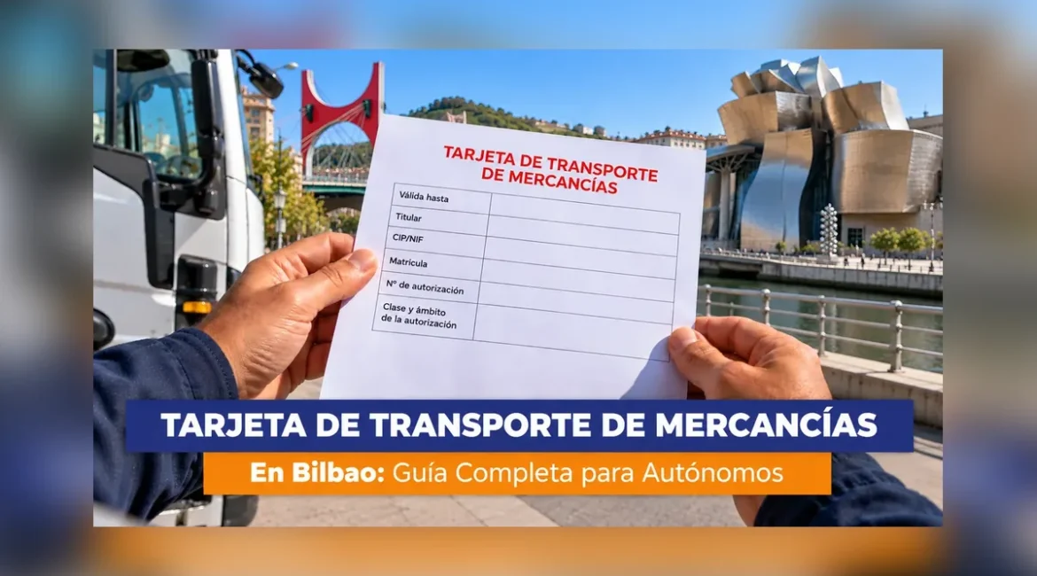 Tarjeta de transporte de mercancías en Bilbao
