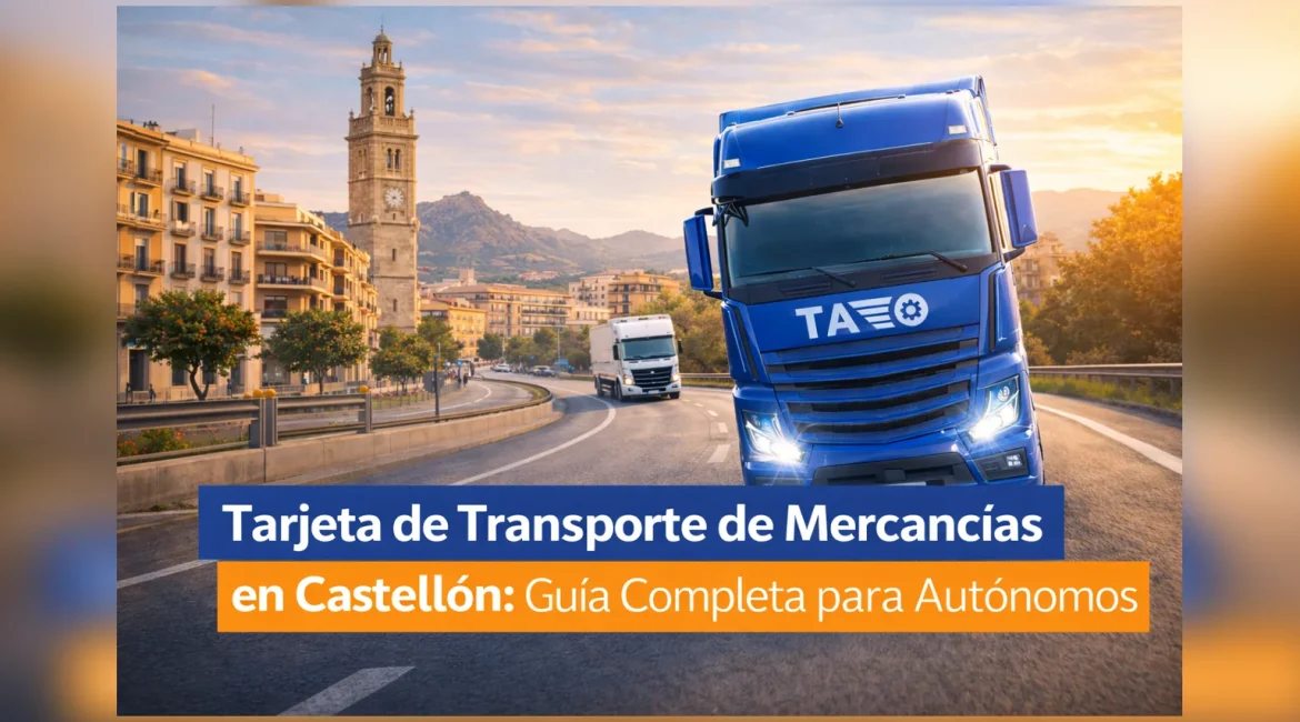 Tarjeta de transporte de mercancías en Castellón: camión en una carretera de Castellón