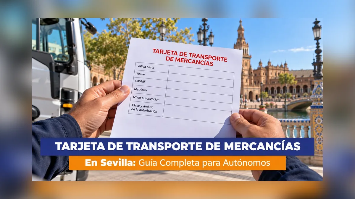 Tarjeta de transporte de mercancías en Sevilla