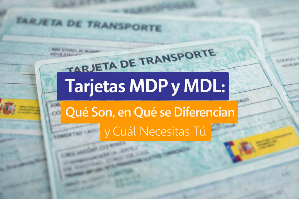 Tarjetas de transporte MDL y MDP para autónomos en España